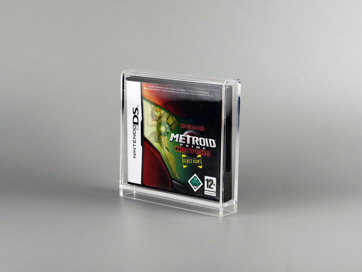 Acryl Box Display Case für Super Nintendo DS Spiel OVP mit UV-Schutz