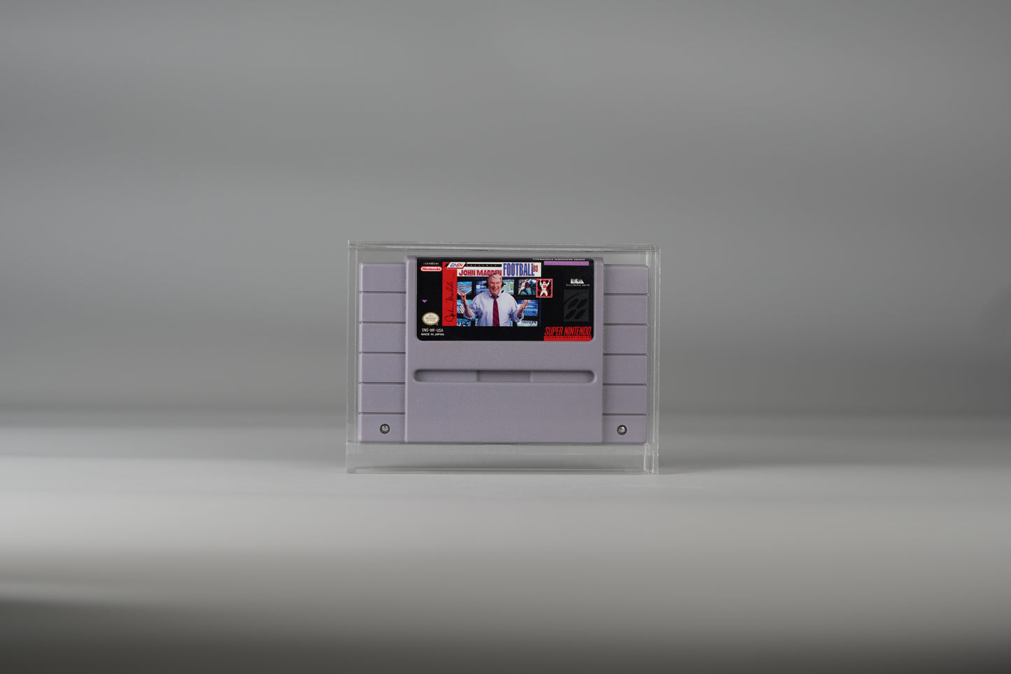 Acrylic Box Display Case for Super Nintendo SNES NTSC US Game Cartridge with UV Protection