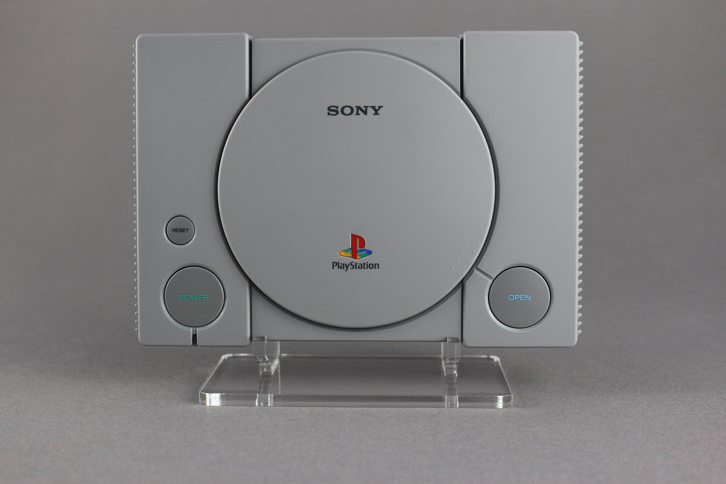 Acryl Aufsteller, Displayständer für Sony Playstation Classic PSX Mini Vertikal
