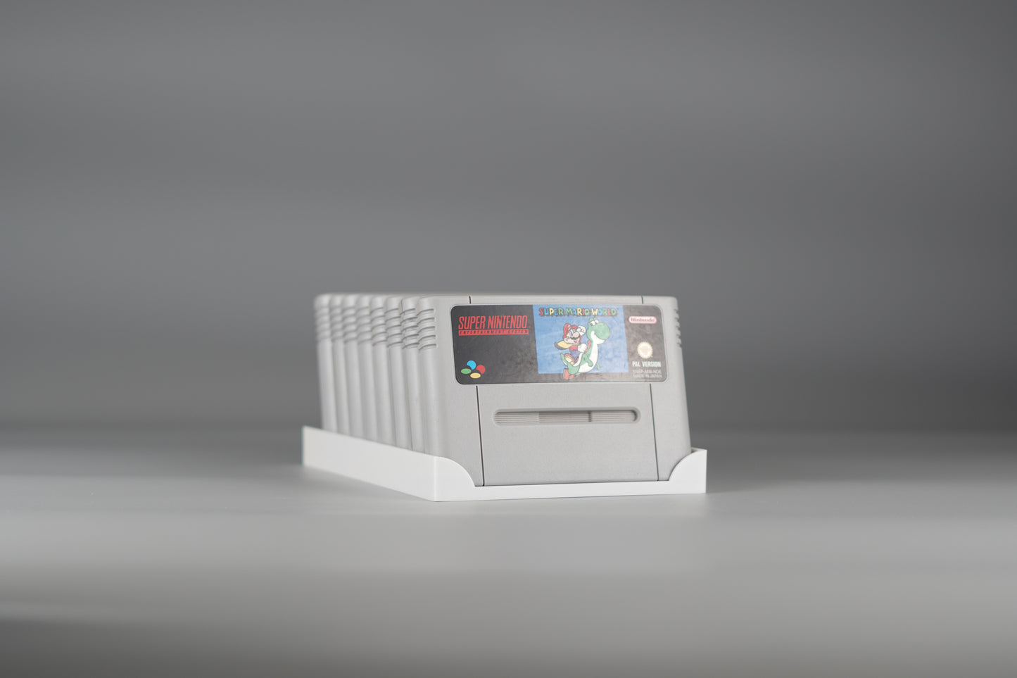 Aufsteller, Displayständer für Nintendo Super Nintendo SNES PAL Spiele Module