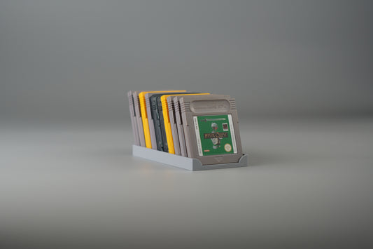 Aufsteller, Displayständer für 10 Nintendo Gameboy Spiele Module