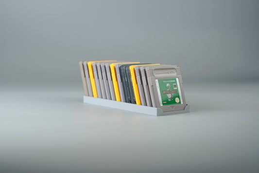 Aufsteller, Displayständer für 15 Nintendo Gameboy Spiele Module