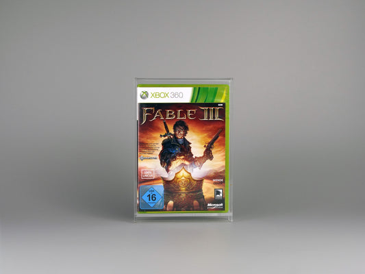 Acryl Schutzcase Display Case Box für Microsoft XBOX 360 Spiel OVP mit UV-Schutz