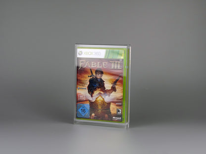 Acryl Schutzcase Display Case Box für Microsoft XBOX 360 Spiel OVP mit UV-Schutz