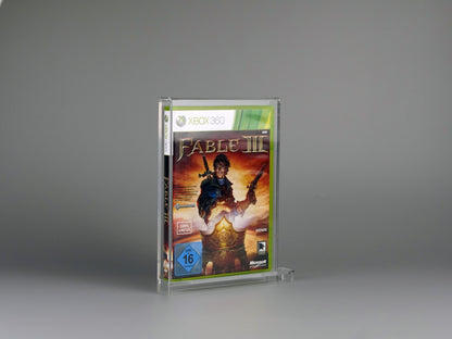 Acryl Schutzcase Display Case Box für Microsoft XBOX 360 Spiel OVP mit UV-Schutz
