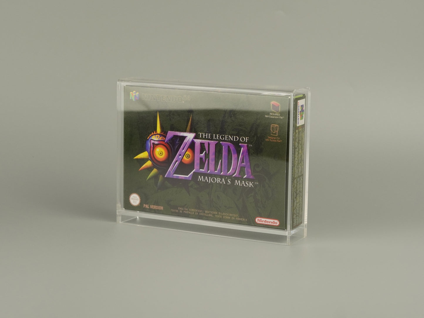 Acrylic Box Display Case for Nintendo N64 Game OVP with UV Protection