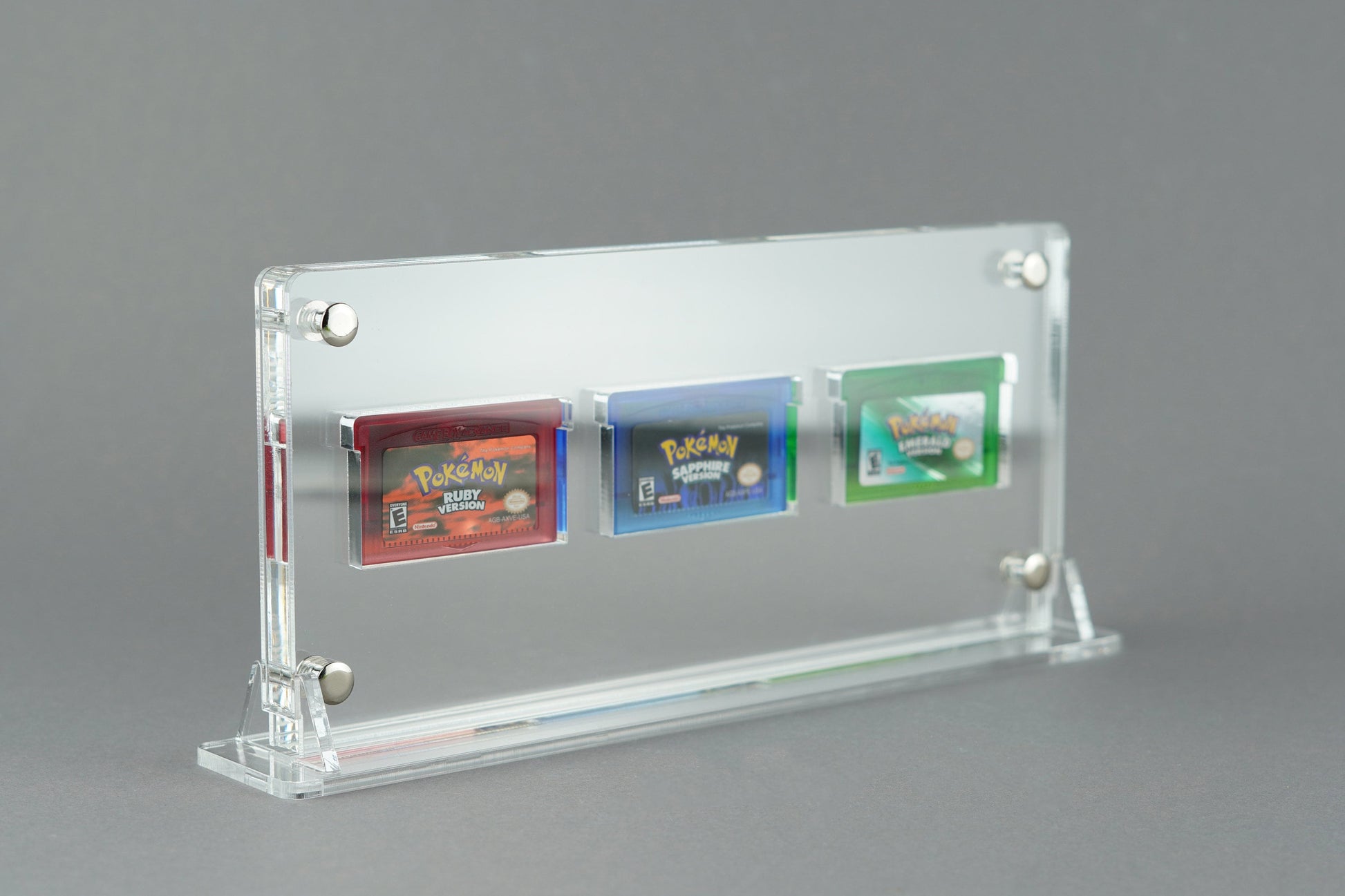 Acryl Aufsteller, Display für 3 Nintendo Gameboy Advance GBA Module