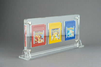 Acryl Aufsteller, Display für 3 Nintendo Gameboy Module