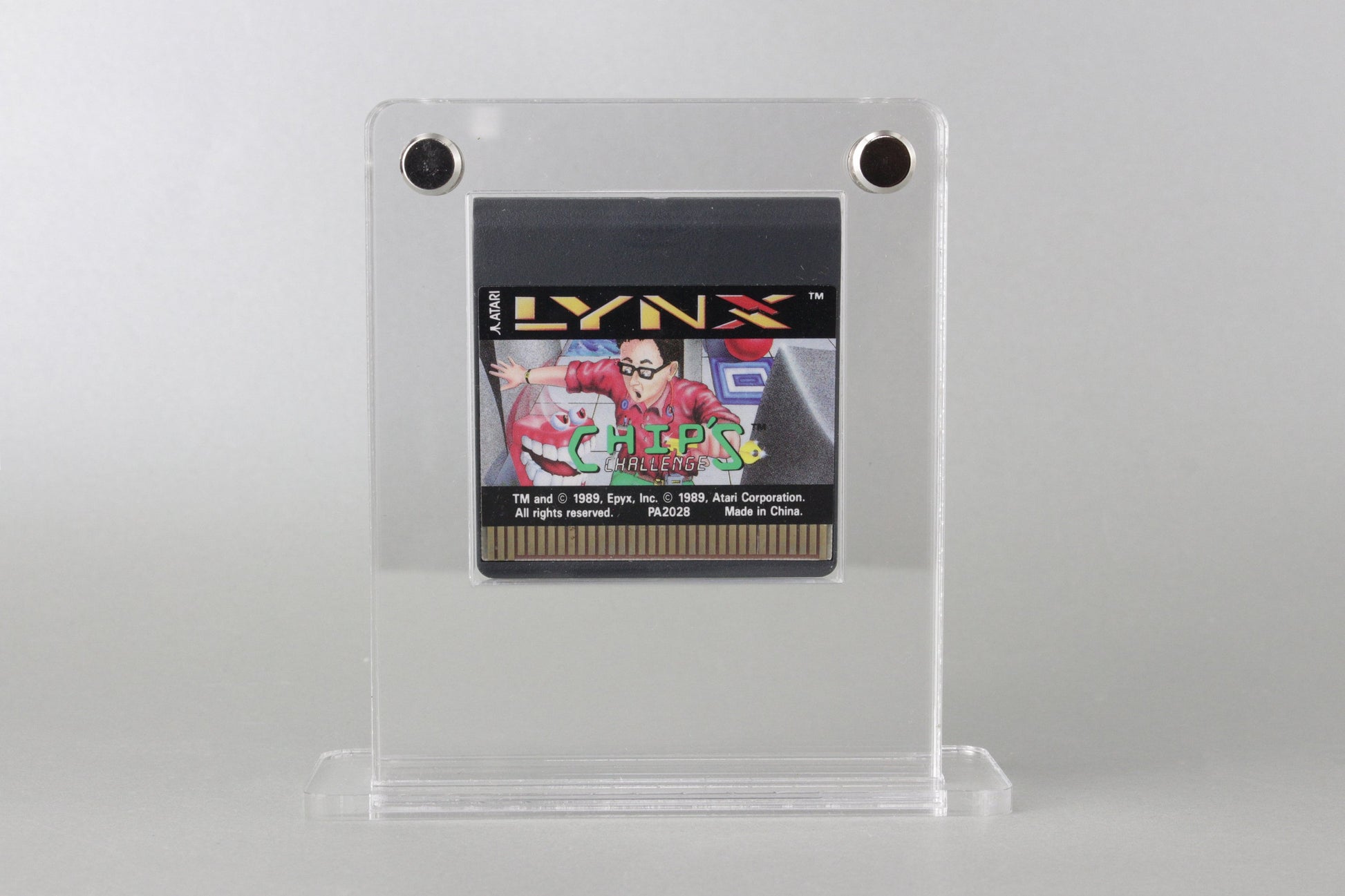 Acryl Aufsteller, Displayständer für Atari Lynx Modul Spiel