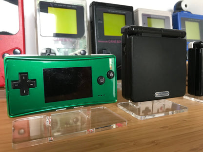 Acryl Aufsteller, Displayständer für Gameboy Micro Aufsteller, Display Stand, Ständer für Vitrine und Regal