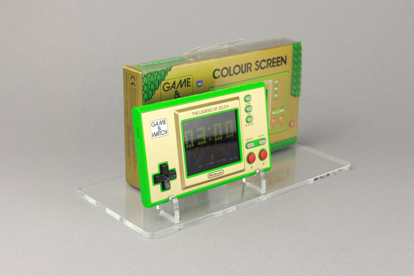 Acryl Aufsteller, Displayständer für Nintendo Game & Watch: Legend of Zelda Box