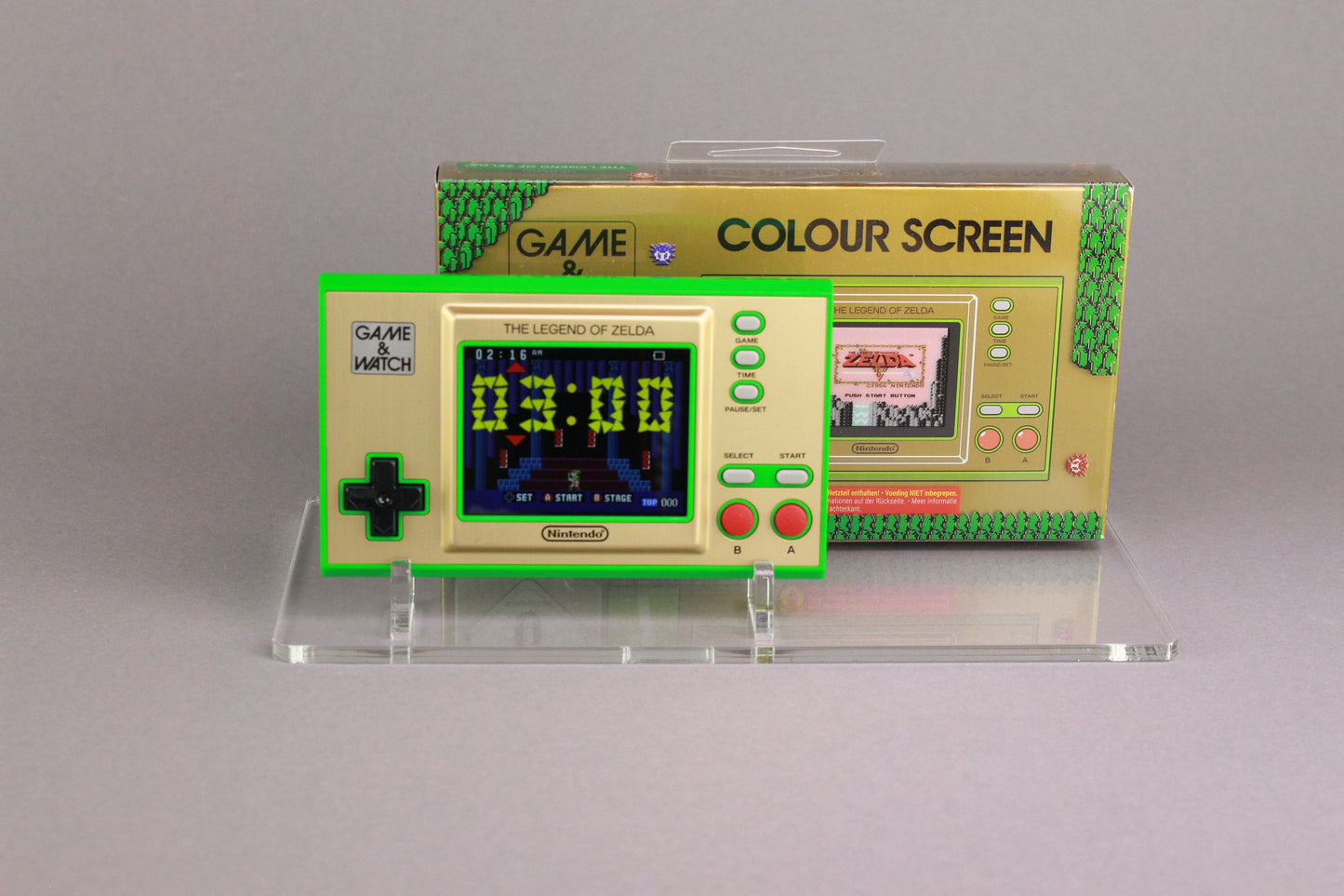 Acryl Aufsteller, Displayständer für Nintendo Game & Watch: Legend of Zelda Box