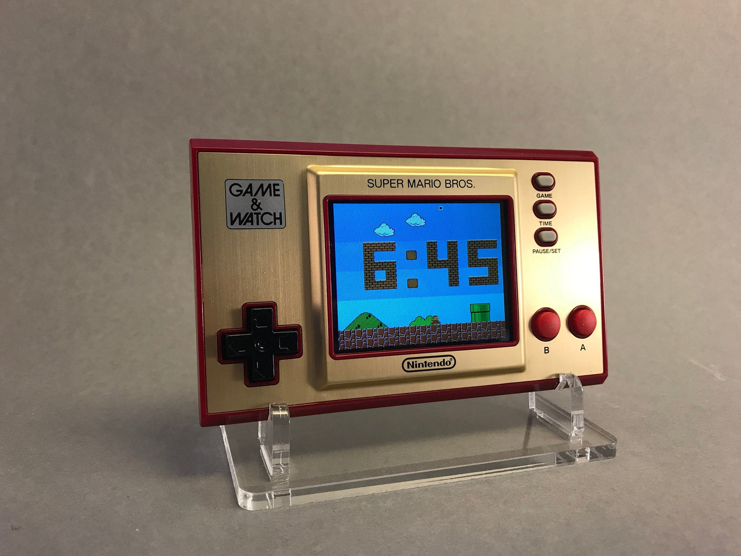 Acryl Aufsteller, Displayständer für Nintendo Game & Watch: Super Mario Bros