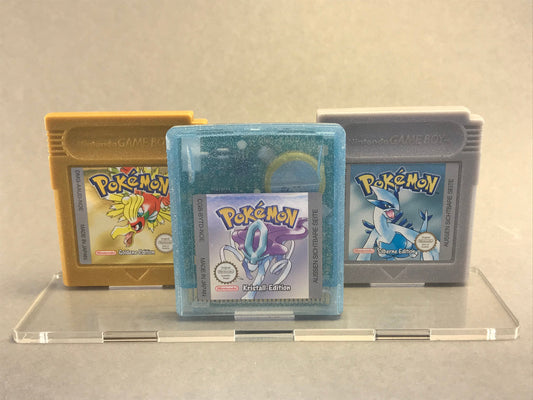 Acryl Aufsteller, Displayständer für Nintendo Gameboy 3er Modul  Pokemon