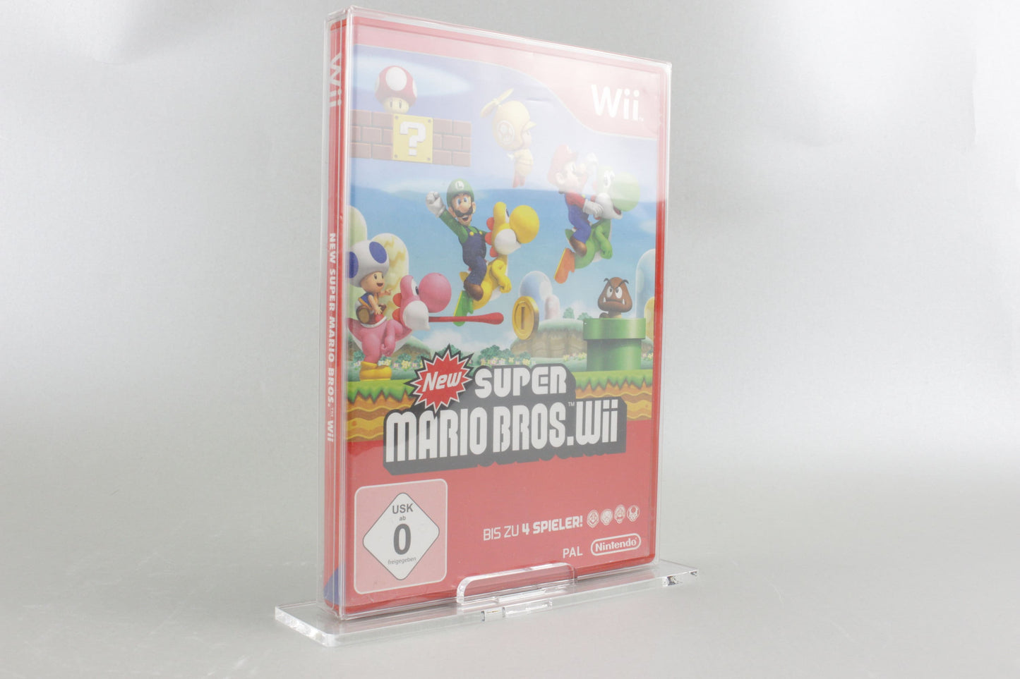 Acryl Aufsteller, Displayständer für Nintendo Wii WiiU Spiel OVP