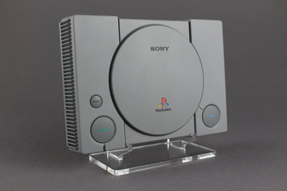 Acryl Aufsteller, Displayständer für Sony Playstation Classic PSX Mini Vertikal