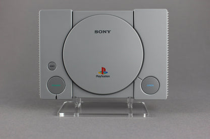 Acryl Aufsteller, Displayständer für Sony Playstation Classic PSX Mini Vertikal