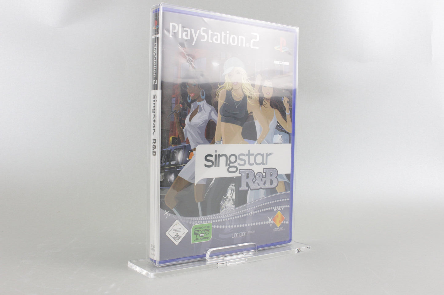 Acryl Aufsteller, Displayständer für Sony PS2 Spiel OVP