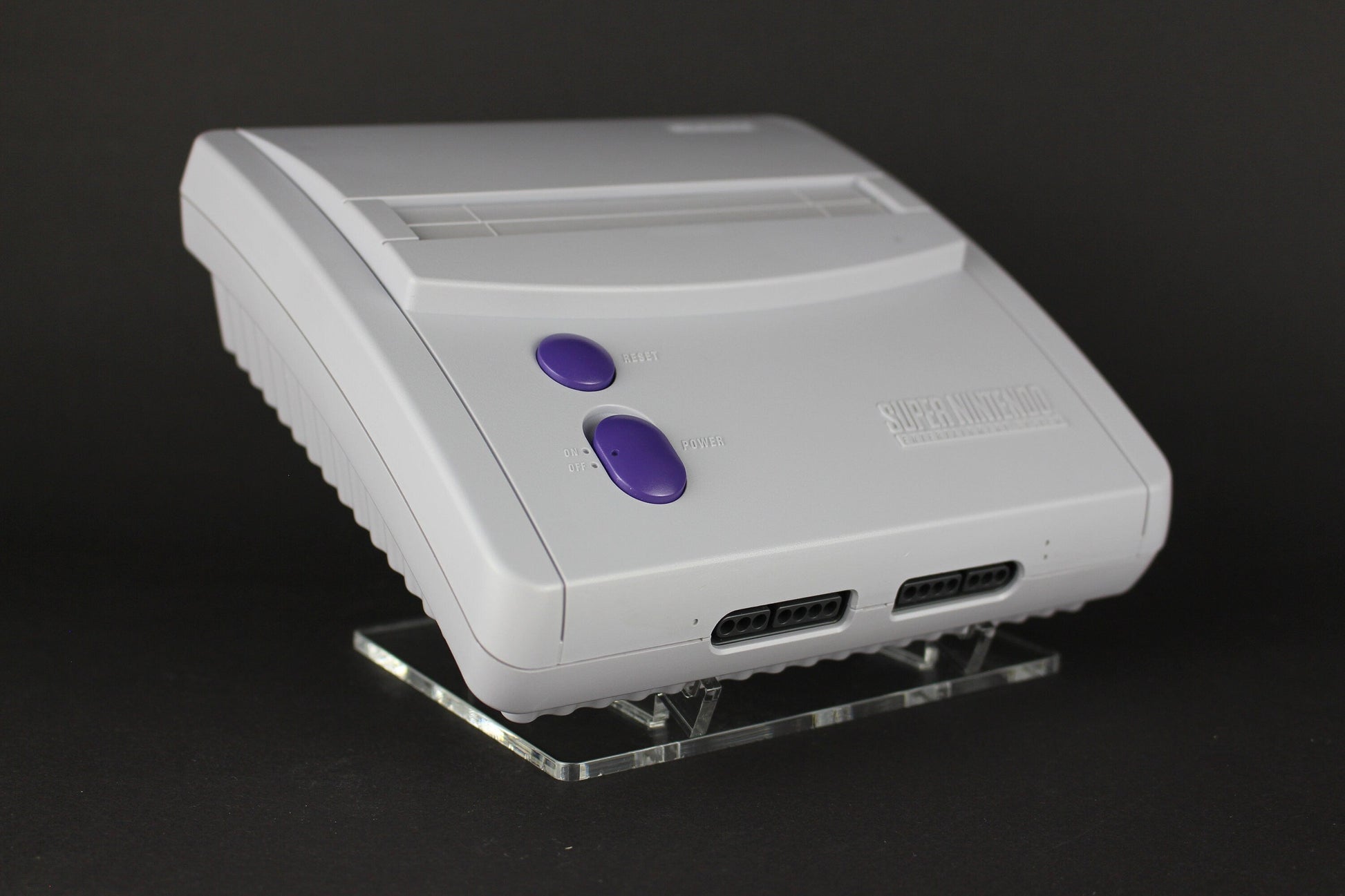 Acryl Aufsteller, Displayständer für Super Nintendo SNES Jr.